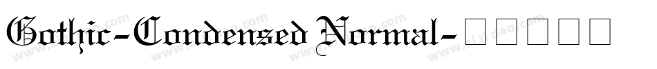 Gothic-Condensed Normal字体转换
